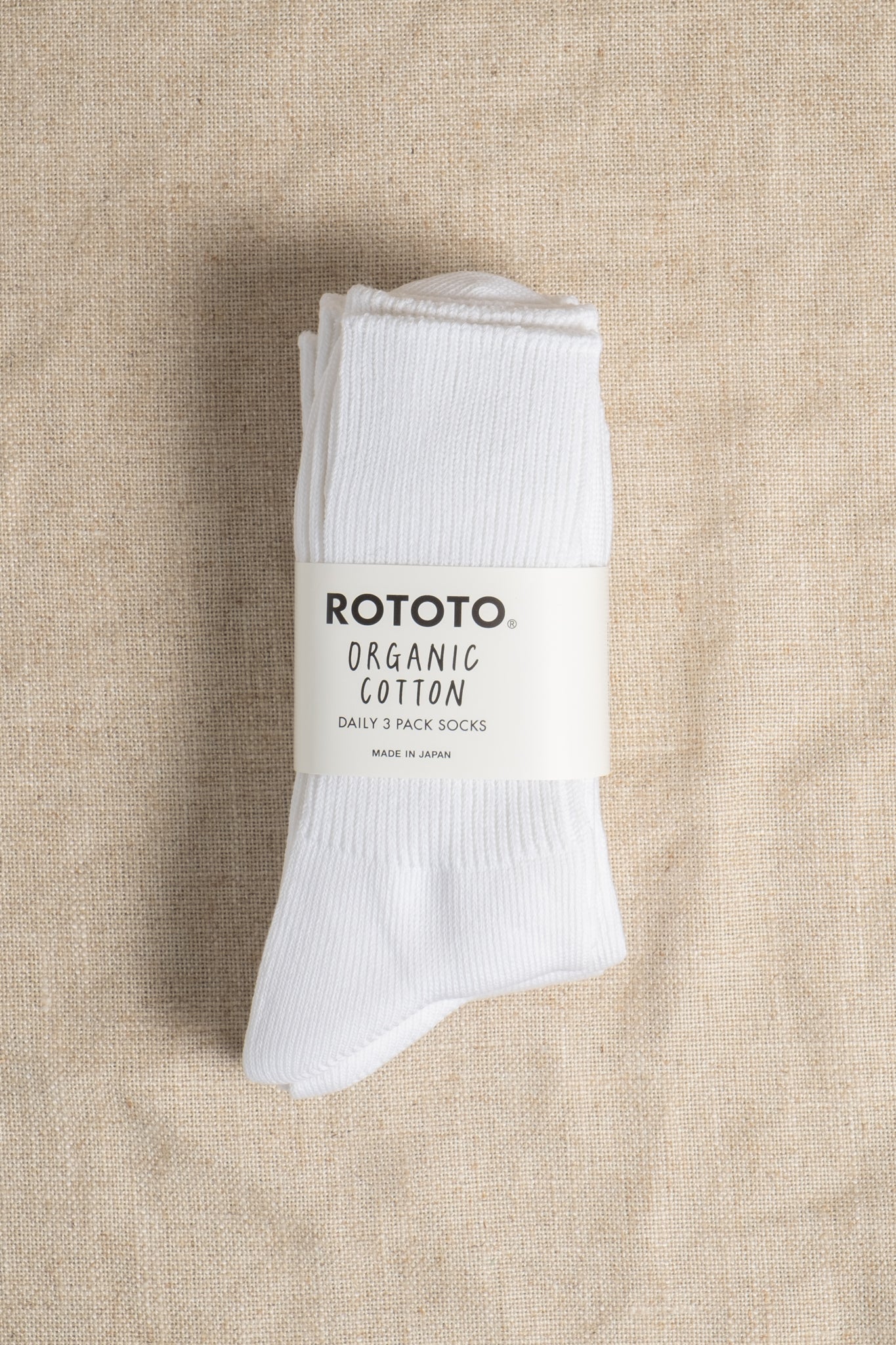 Ribbed Crew 3-Pack - White