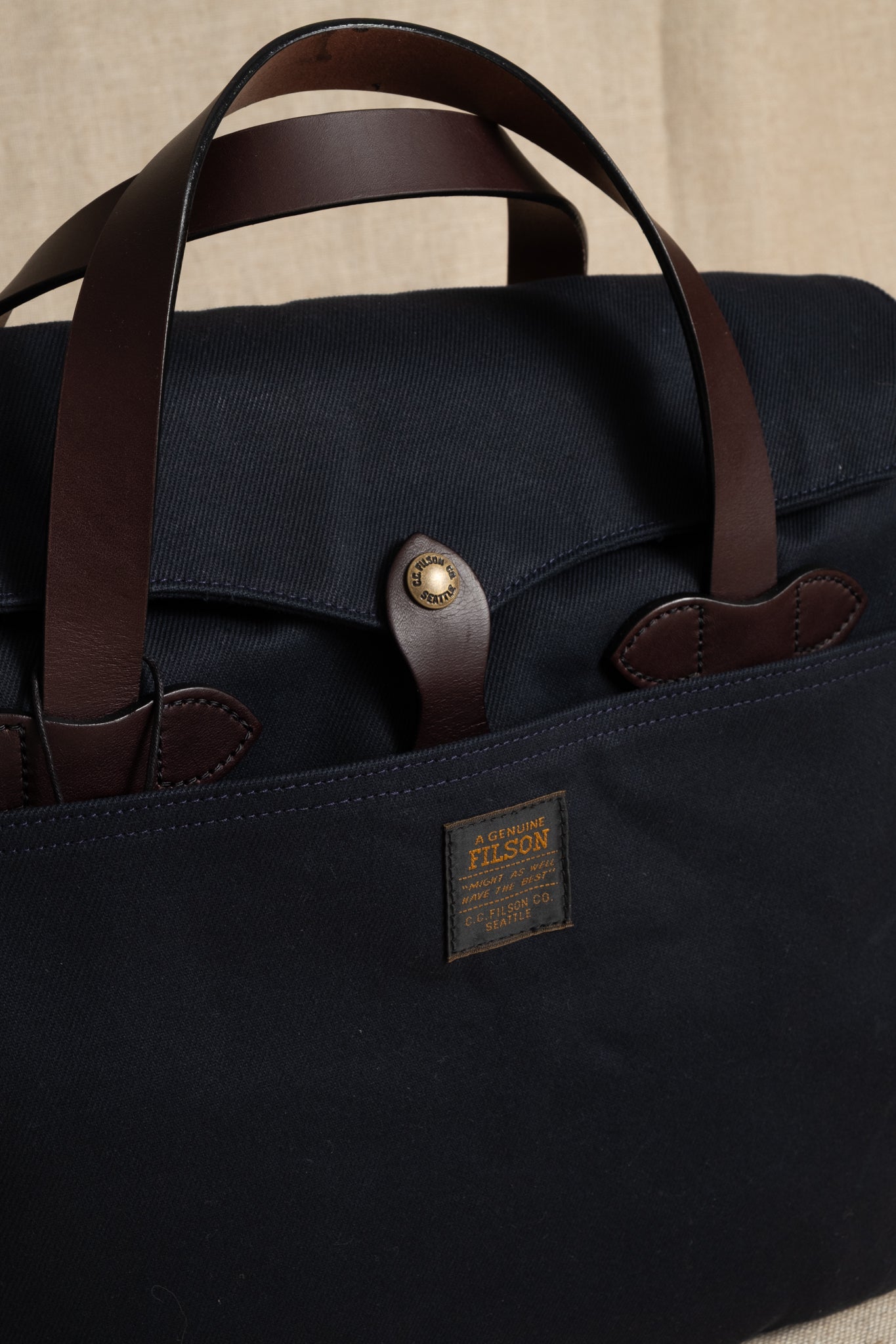 Rugged Twill Briefcase - Navy