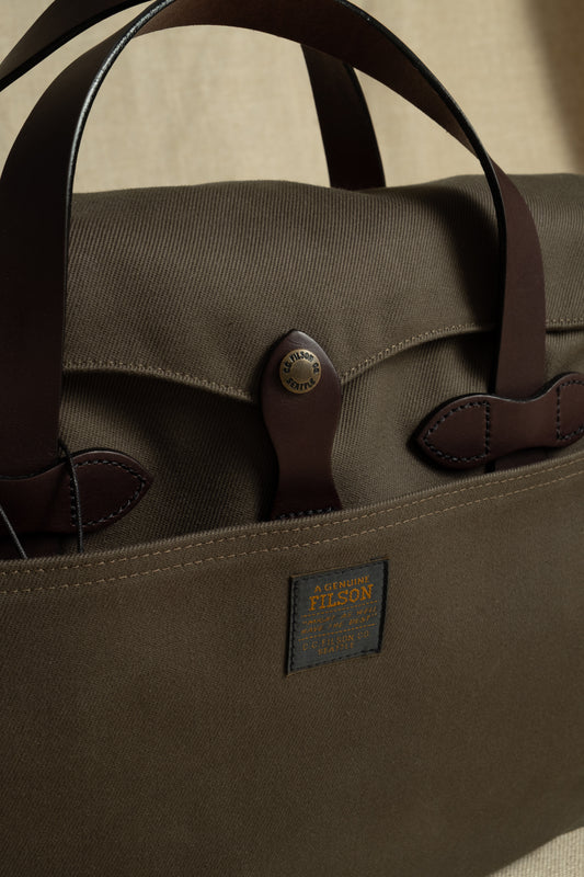 Rugged Twill Briefcase - Otter Green