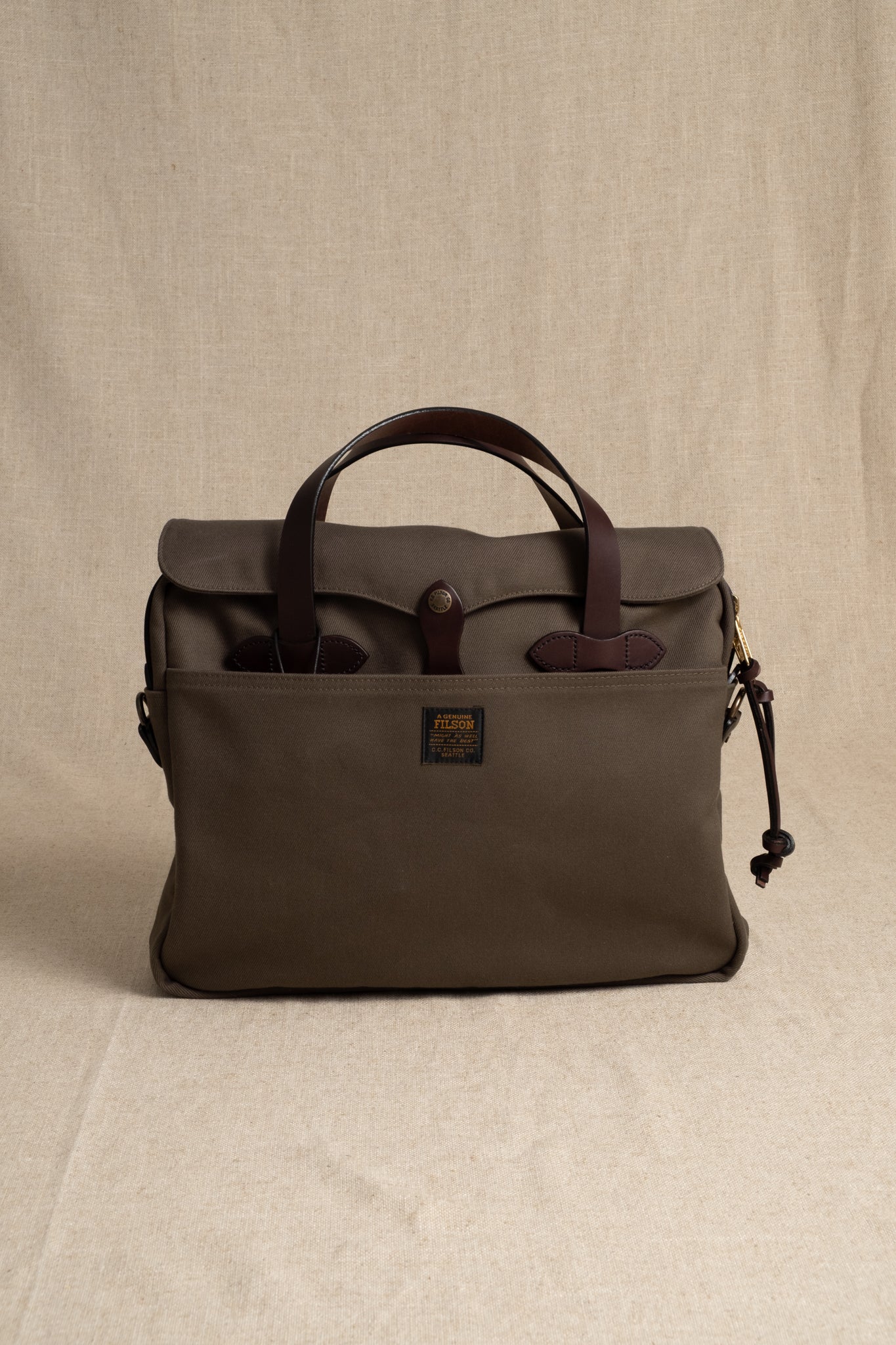 Rugged Twill Briefcase - Otter Green