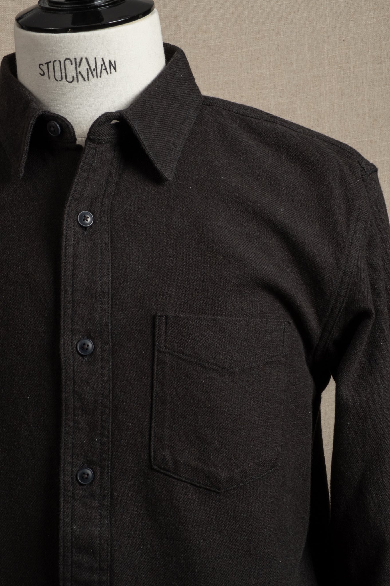 Rustic Flannel Work Shirt - Dark Moss Heather
