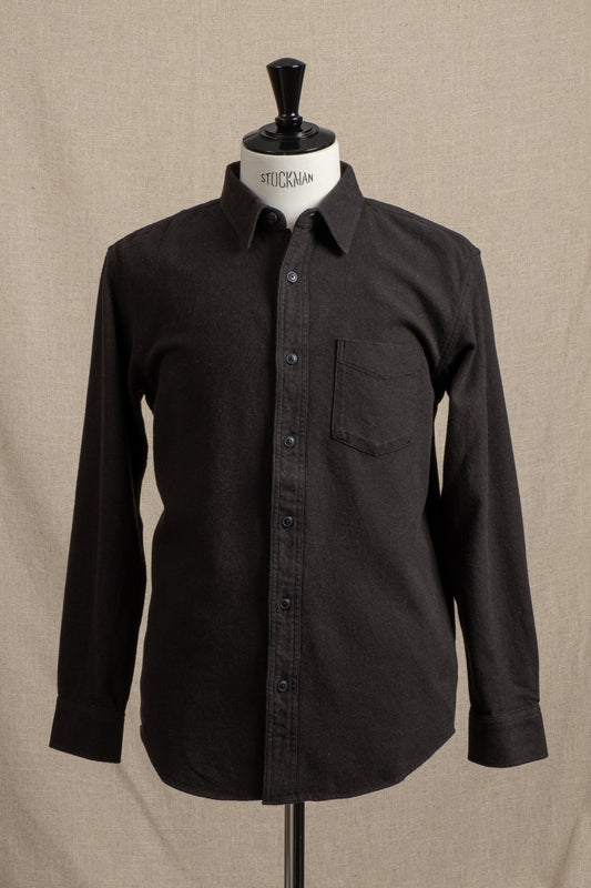 Rustic Flannel Work Shirt - Dark Moss Heather