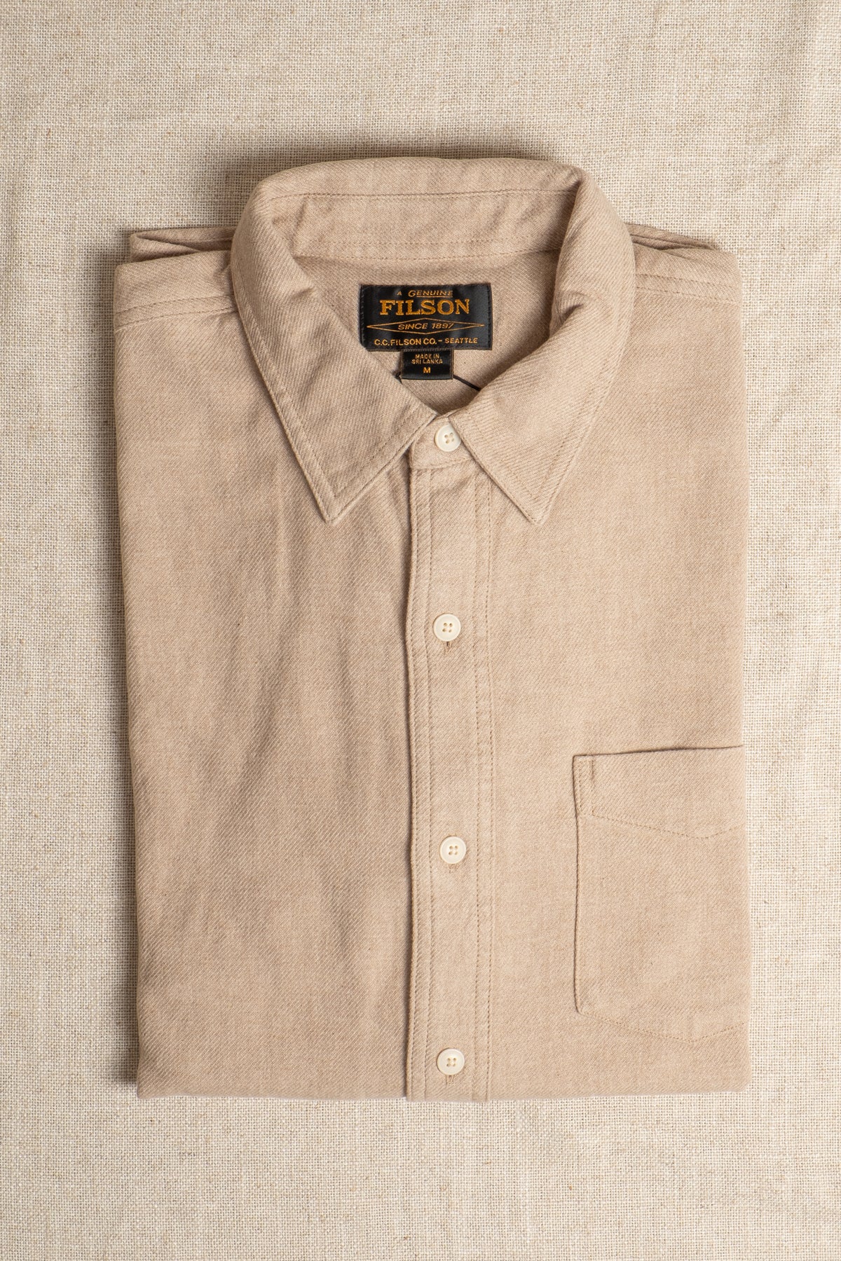 Rustic Flannel Work Shirt - Dark Natural Heather