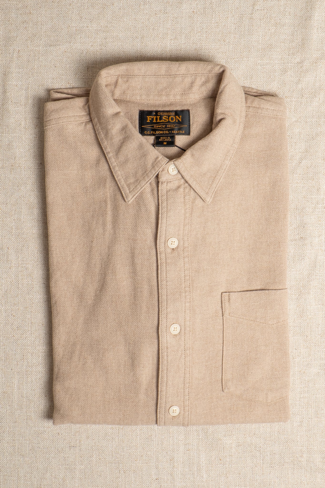 Rustic Flannel Work Shirt - Dark Natural Heather