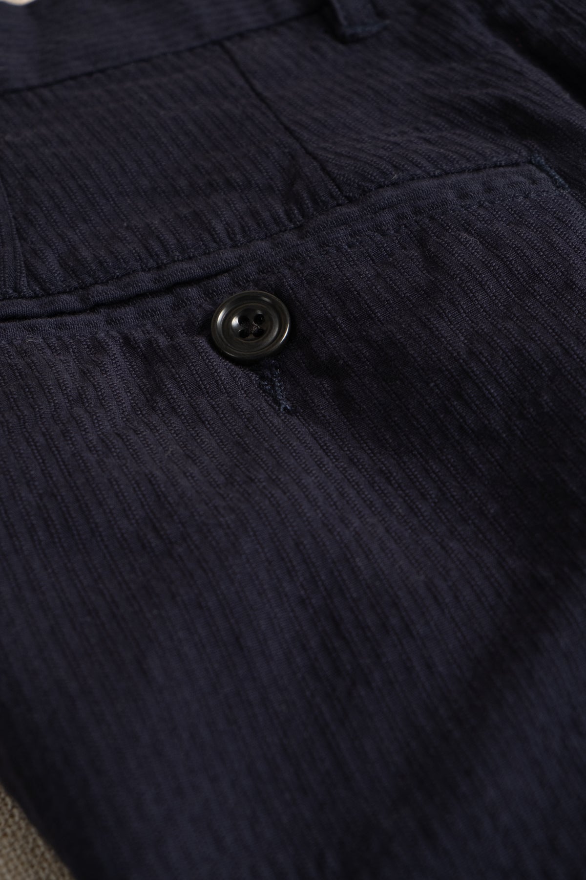 Seersucker Trousers - Dark Navy