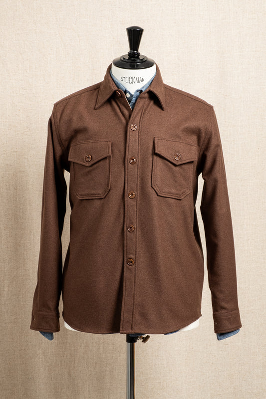 Shacket Solid Flannel - Brown