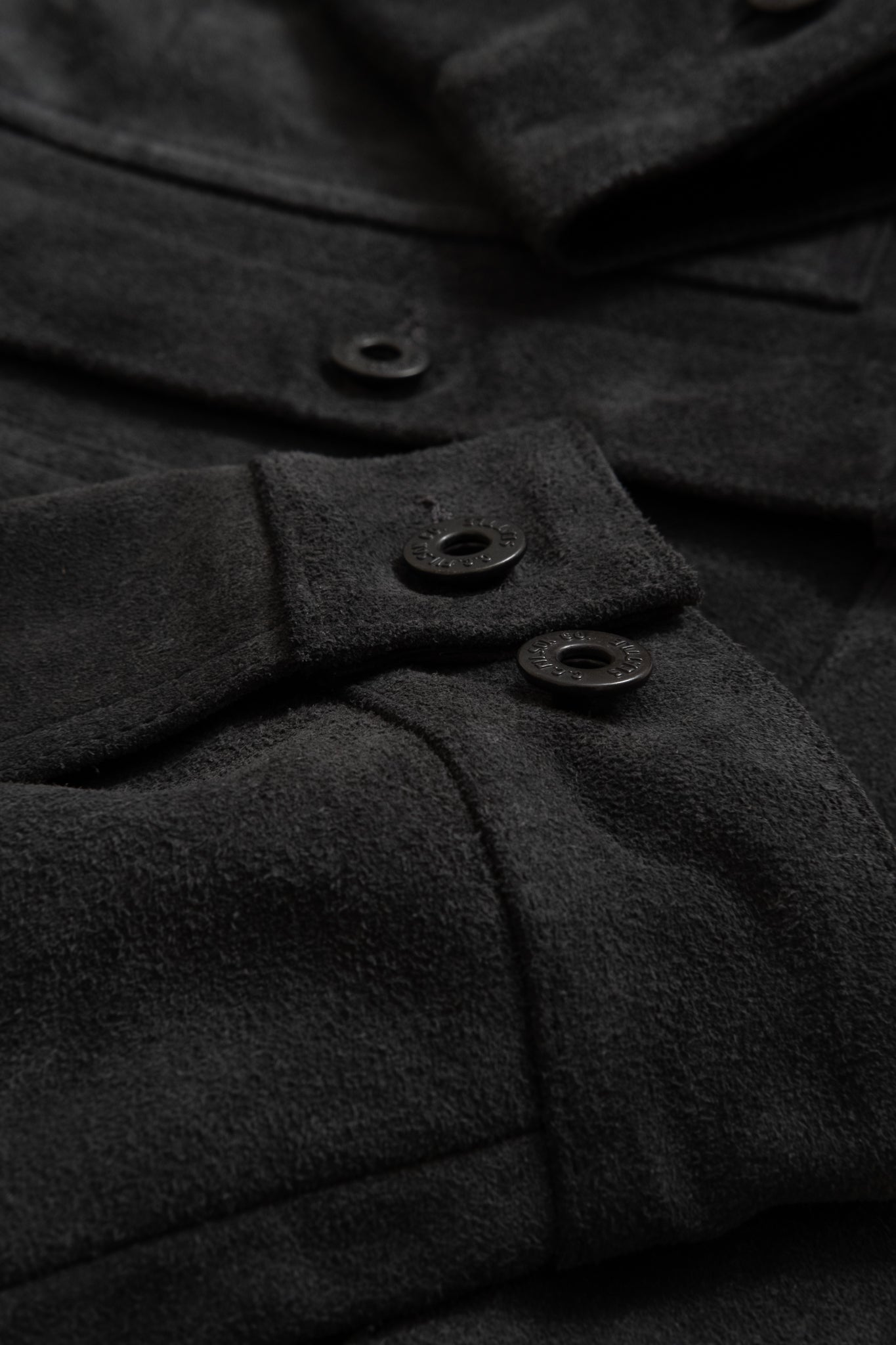 Short Cruiser Jacket Suede - Smoke Grey