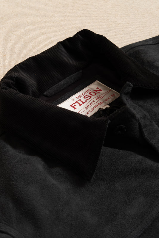 Short Cruiser Jacket Suede - Smoke Grey