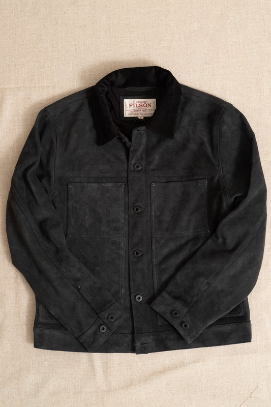 Short Cruiser Jacket Suede - Smoke Grey