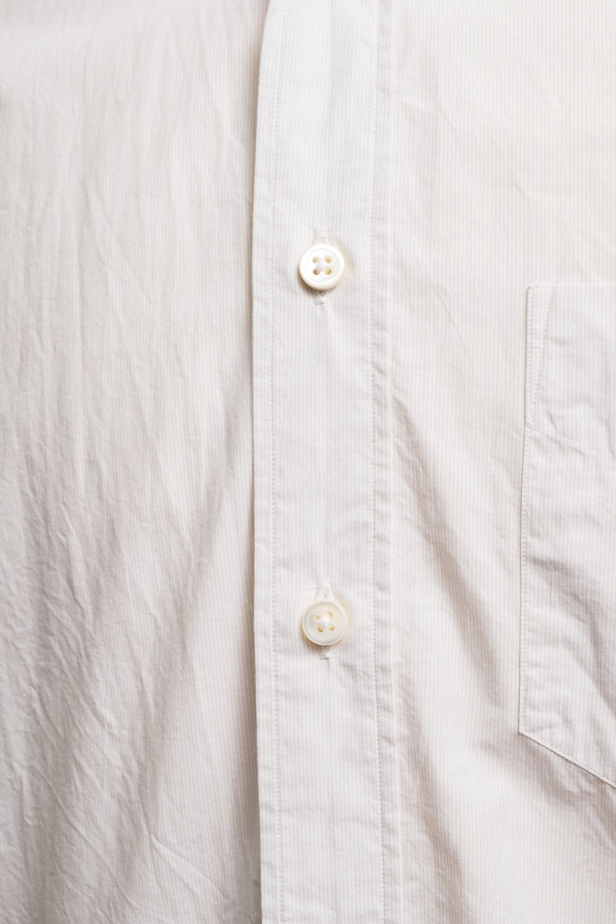 Snap BD Shirt - Beige Stripe