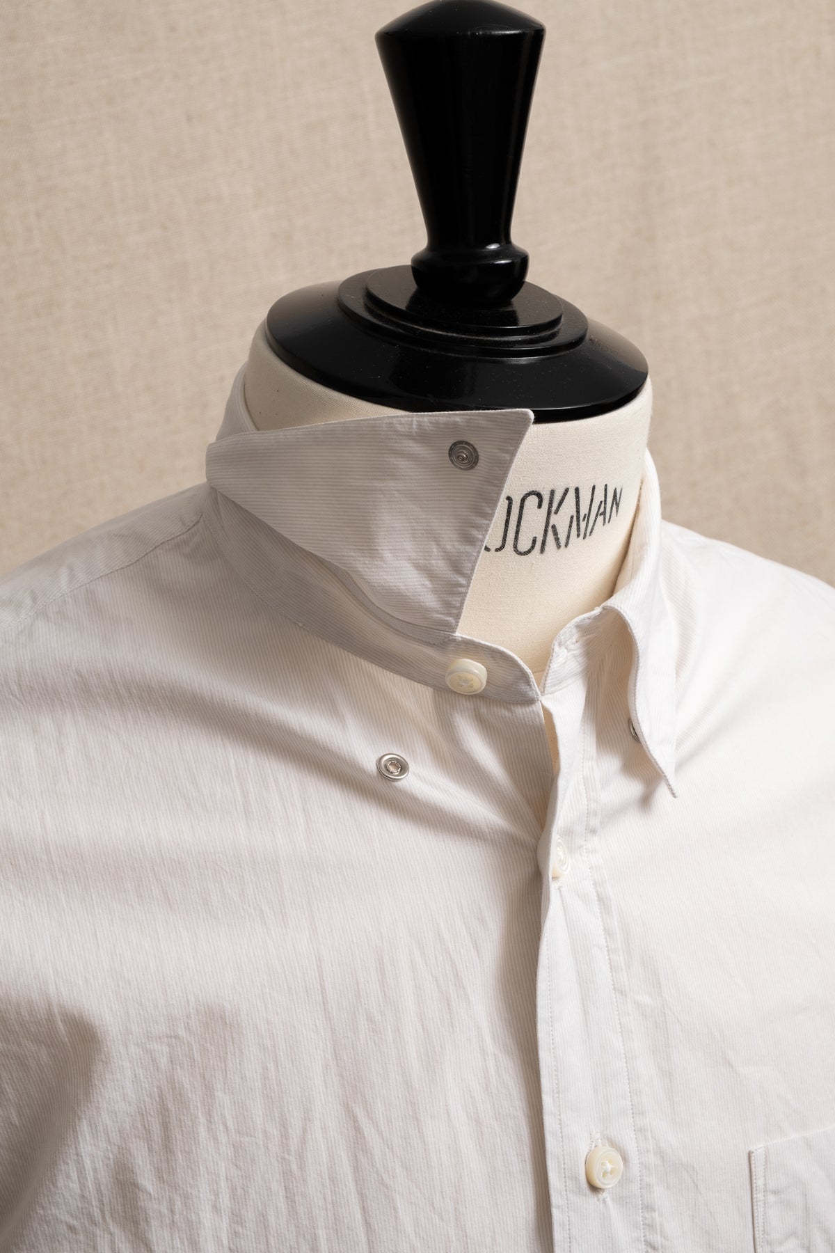 Snap BD Shirt - Beige Stripe