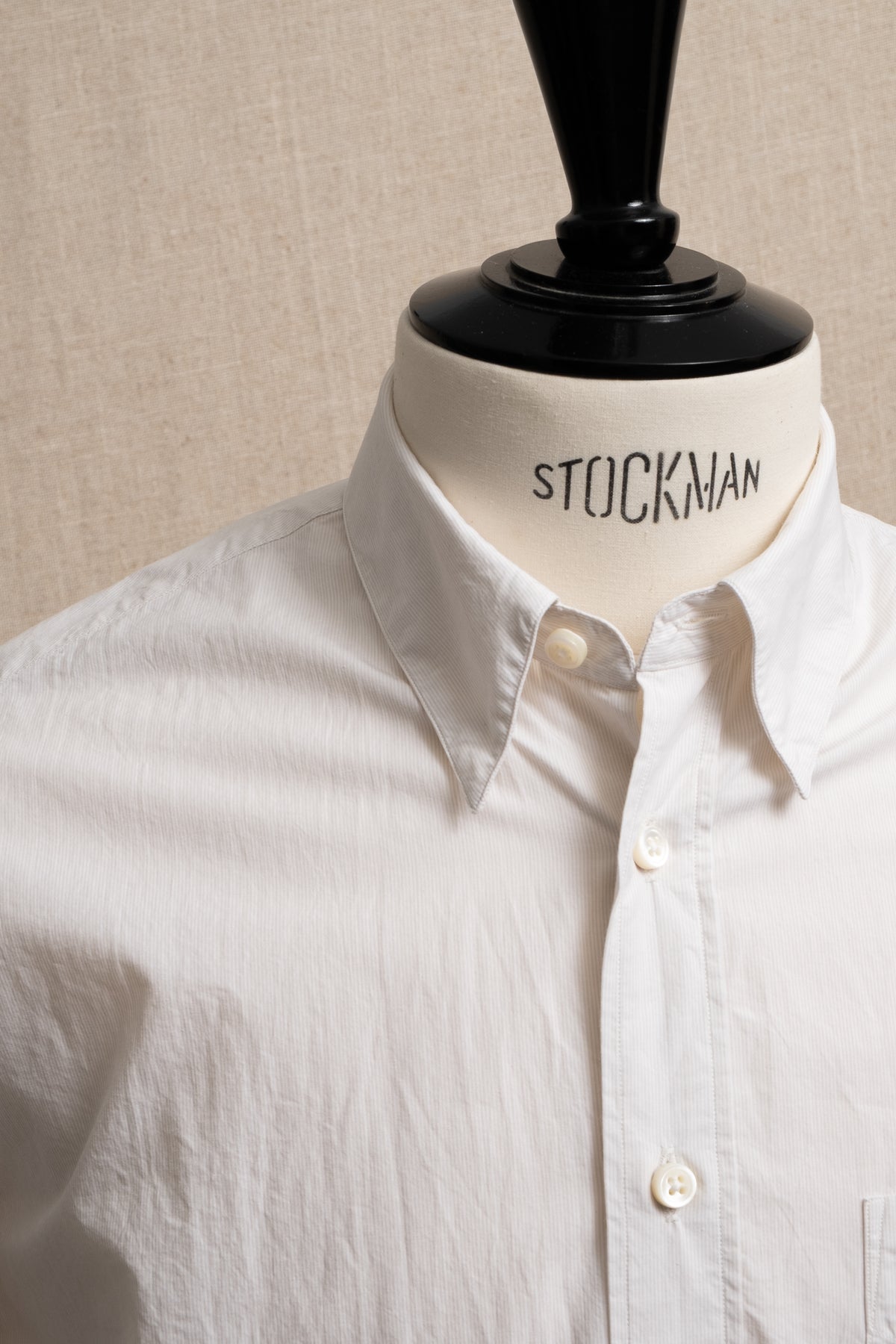 Snap BD Shirt - Beige Stripe