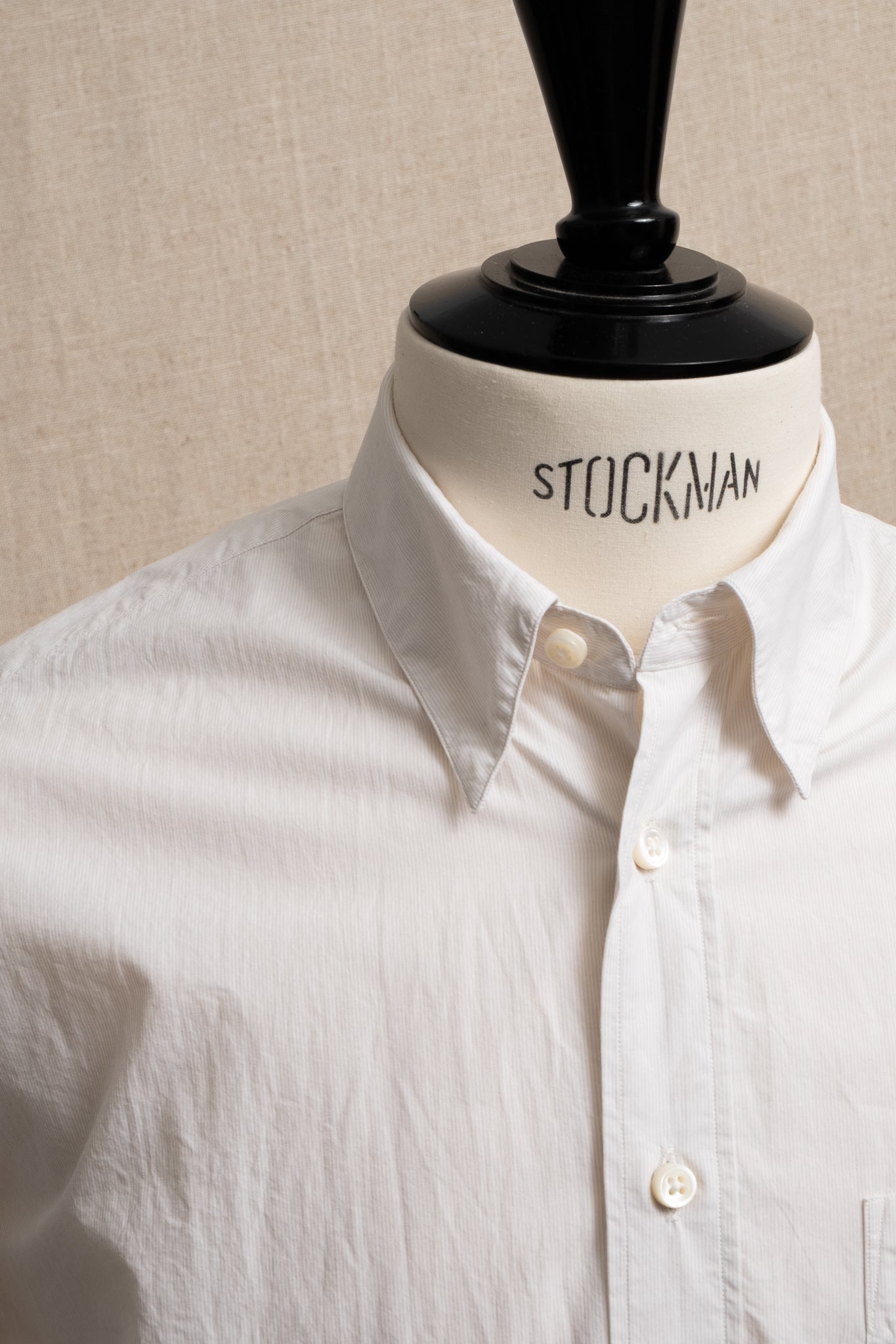 Snap BD Shirt - Beige Stripe