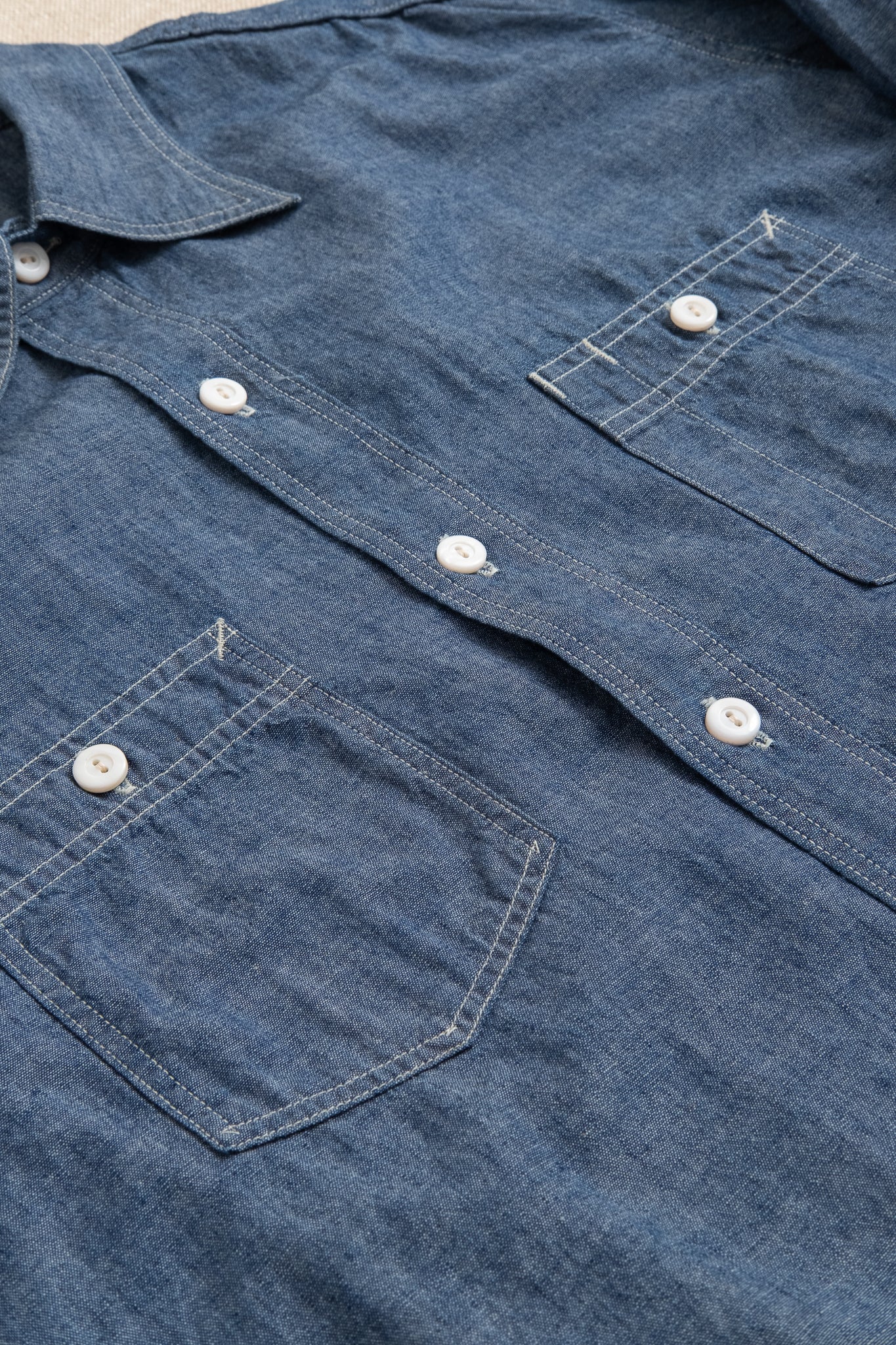 St.Louis Chambray Pocket Shirt - Indigo