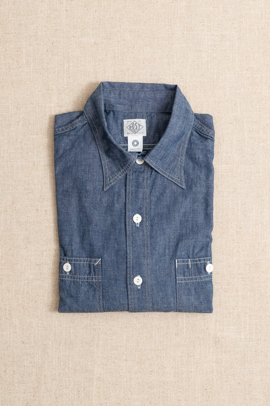 St.Louis Chambray Pocket Shirt - Indigo