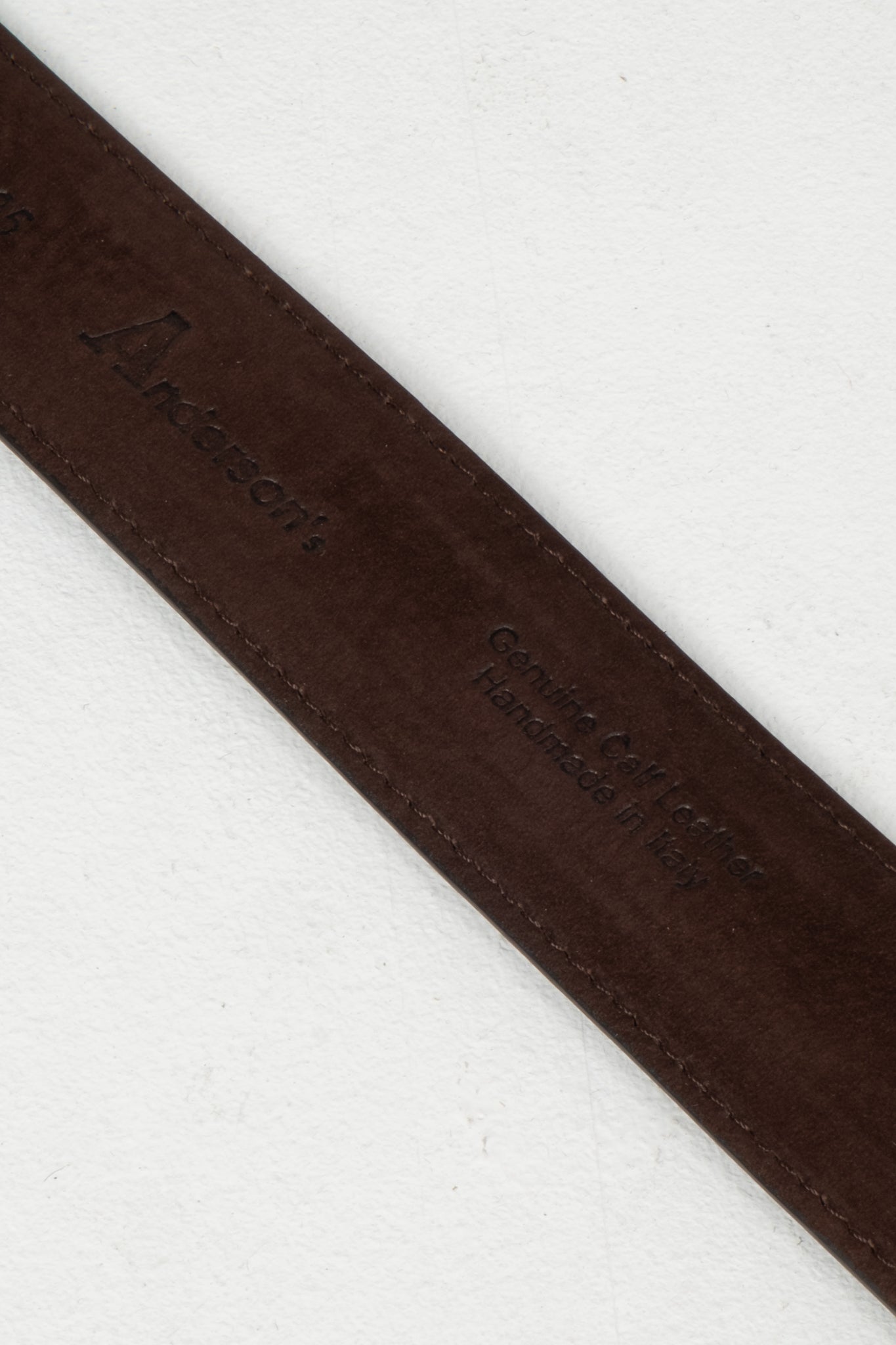 Suede Leather Belt - Brown