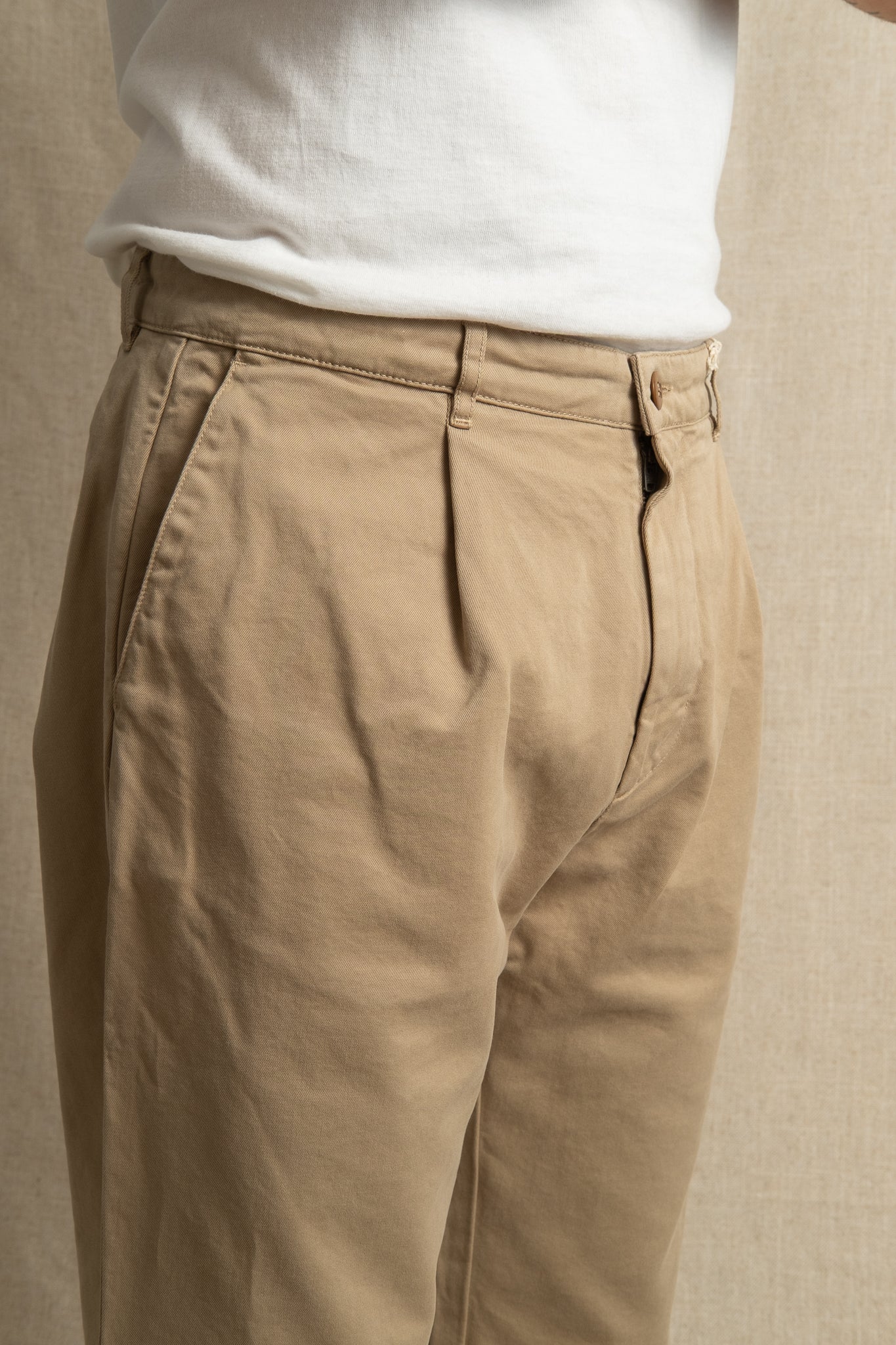 Tommy Cotton Twill Pants - Dune