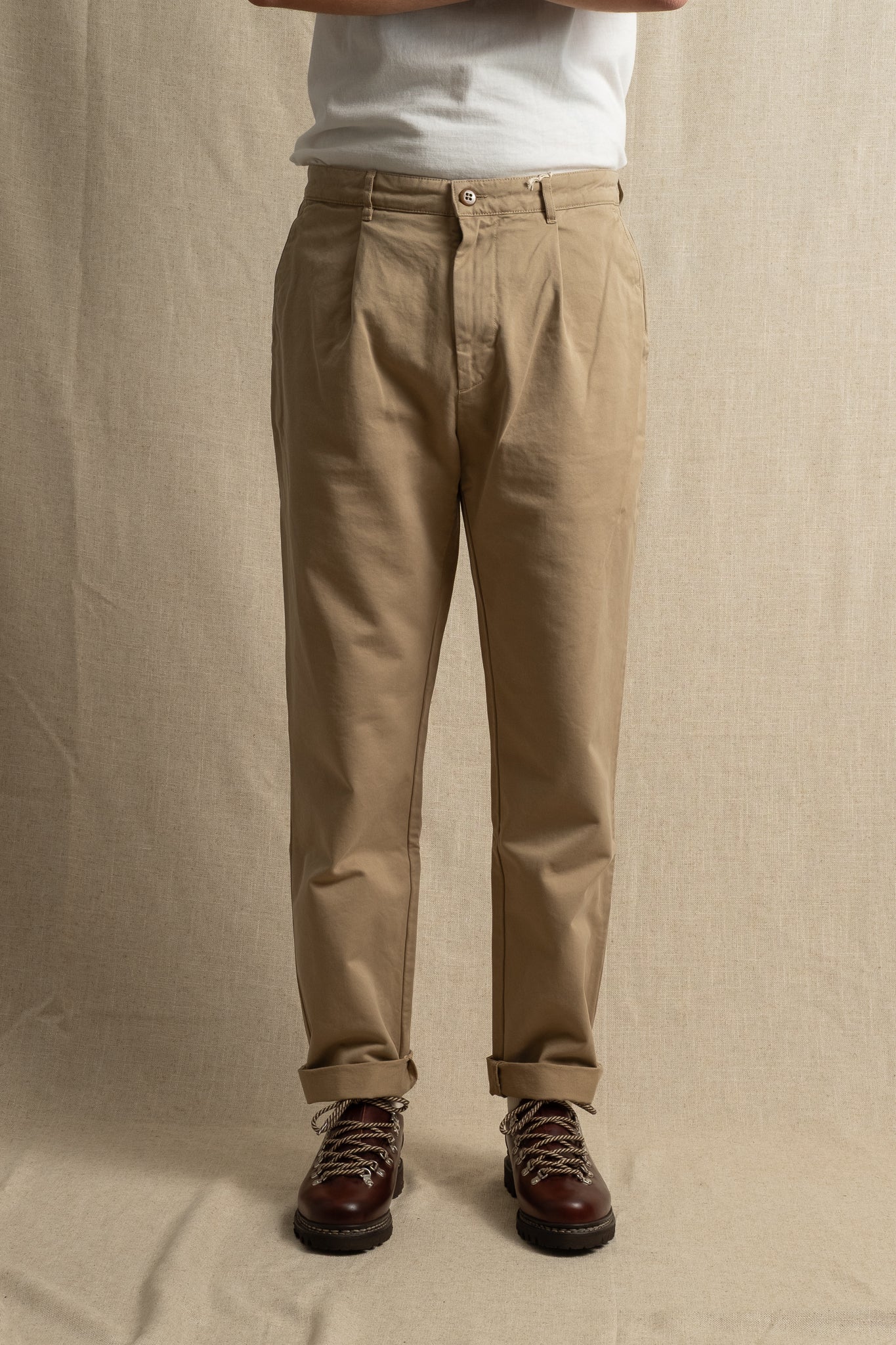 Tommy Cotton Twill Pants - Dune