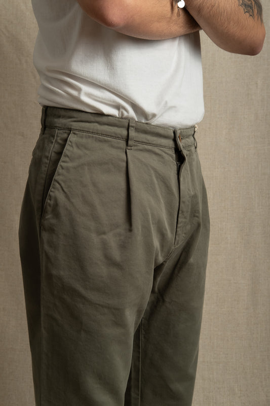 Tommy Cotton Twill Pants - Military