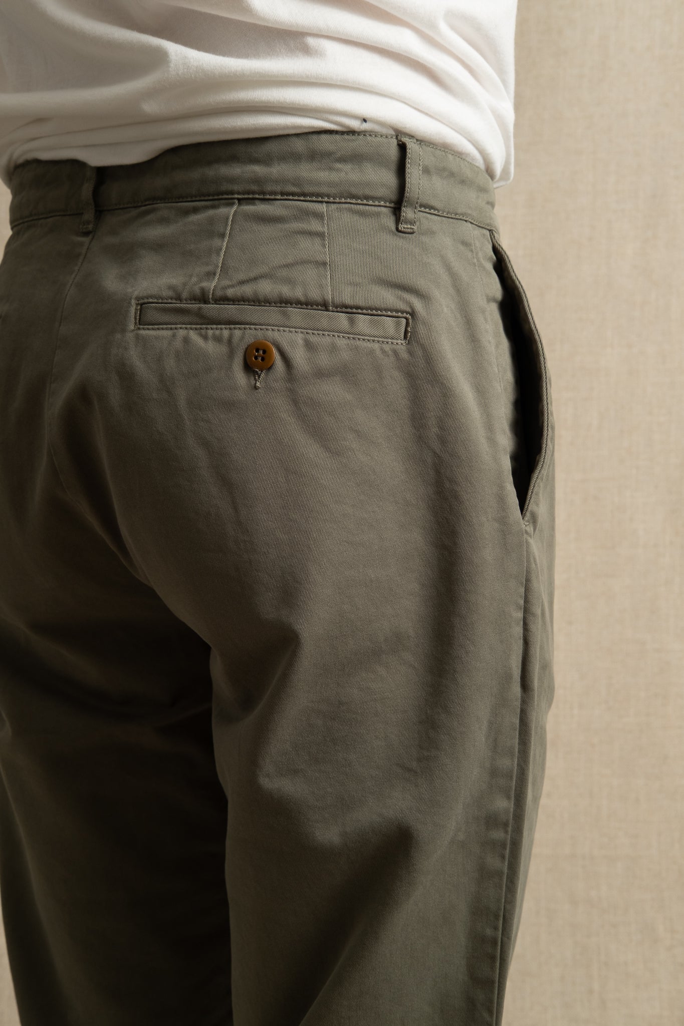 Tommy Cotton Twill Pants - Military