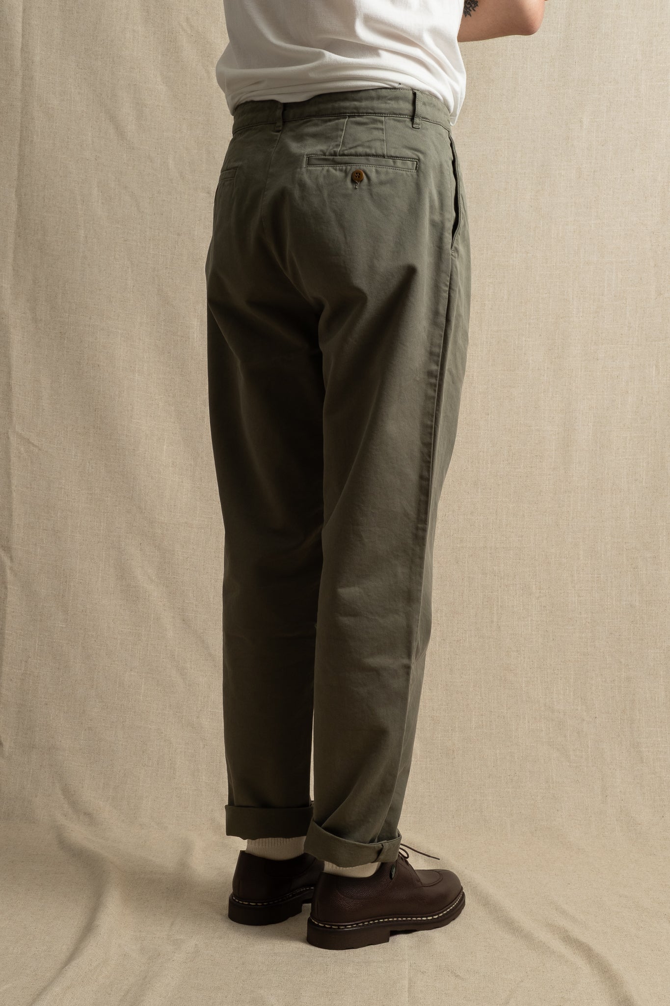 Tommy Cotton Twill Pants - Military
