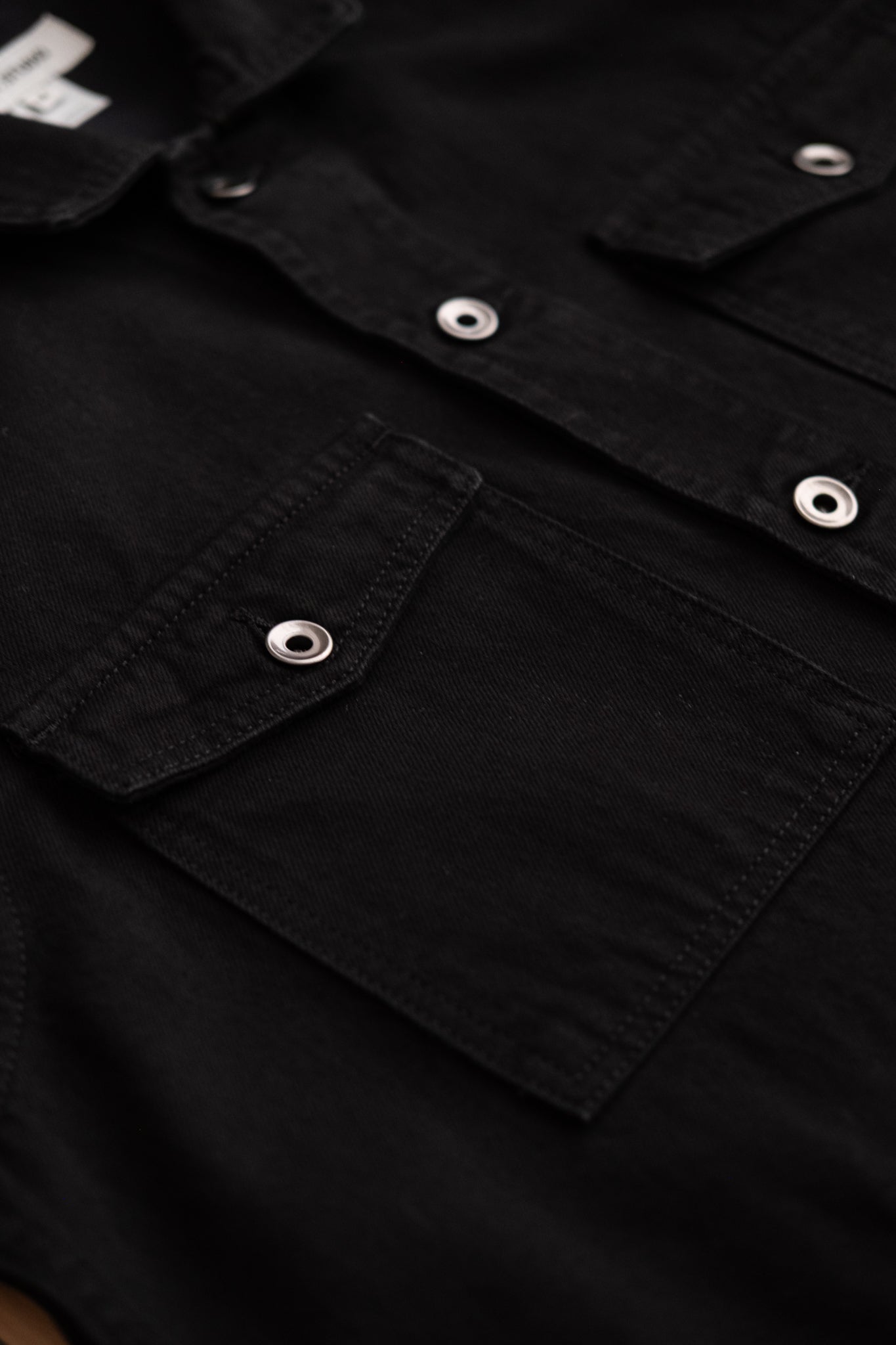 Trucker Shirt 11oz Black Denim - Rinsed