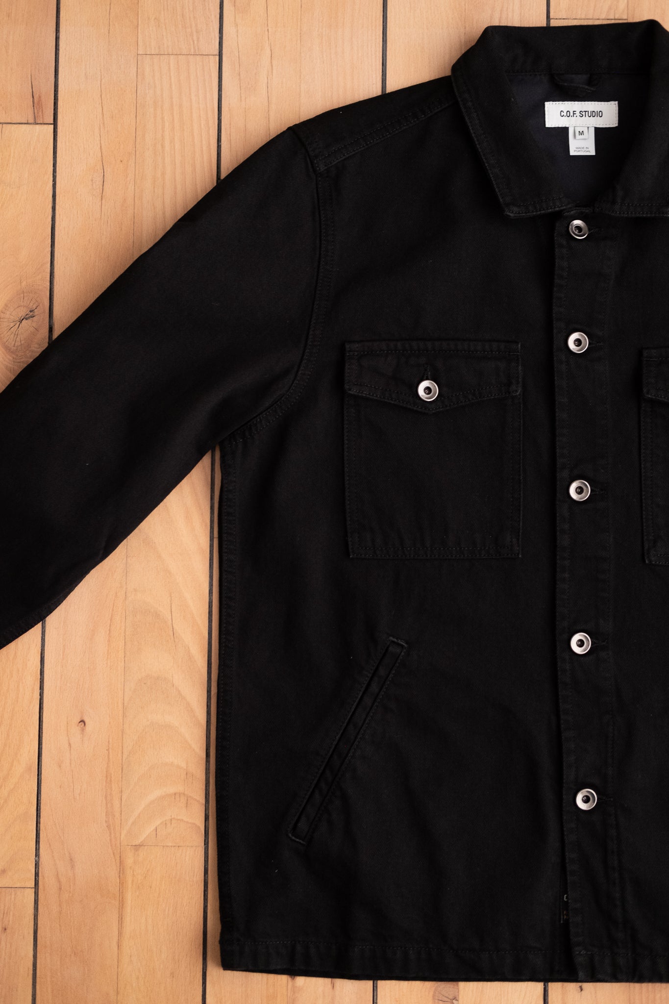 Trucker Shirt 11oz Black Denim - Rinsed