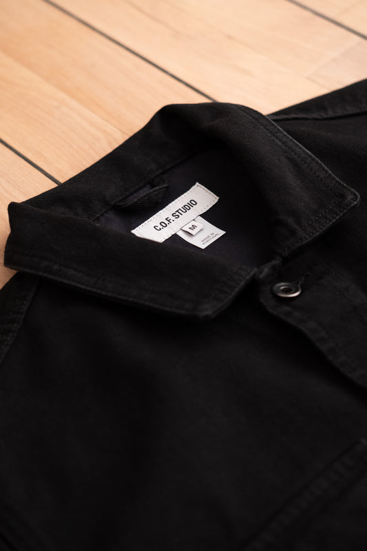 Trucker Shirt 11oz Black Denim - Rinsed