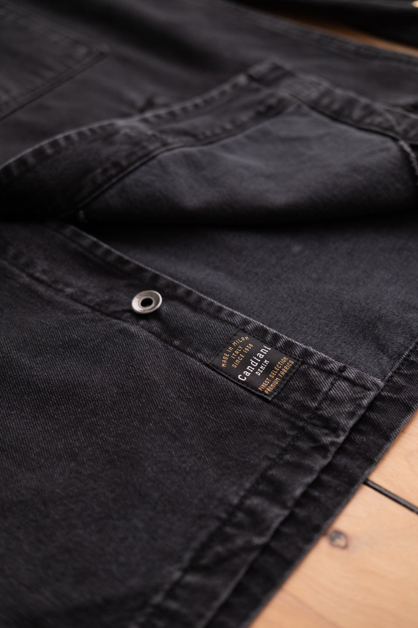 Trucker Shirt 11oz Black Denim - Used Black