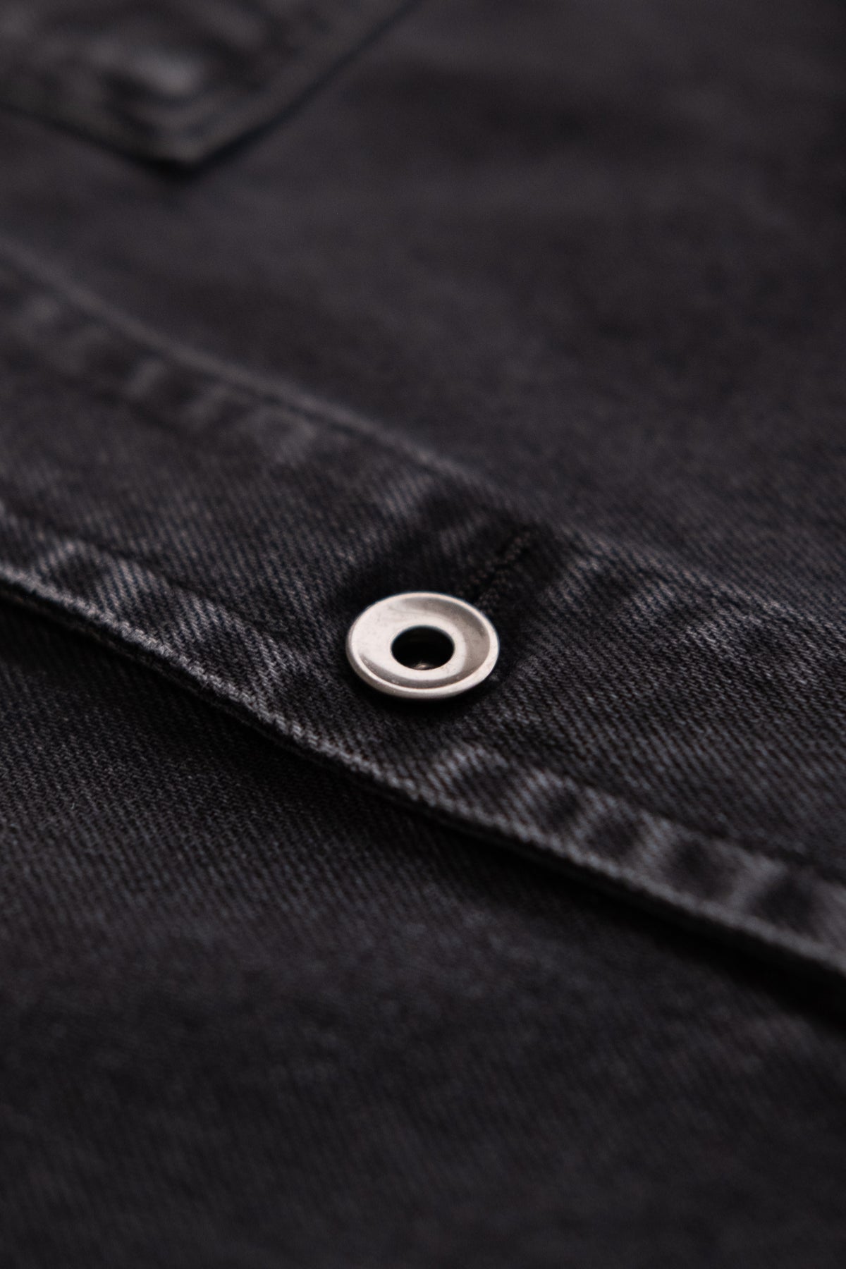 Trucker Shirt 11oz Black Denim - Used Black