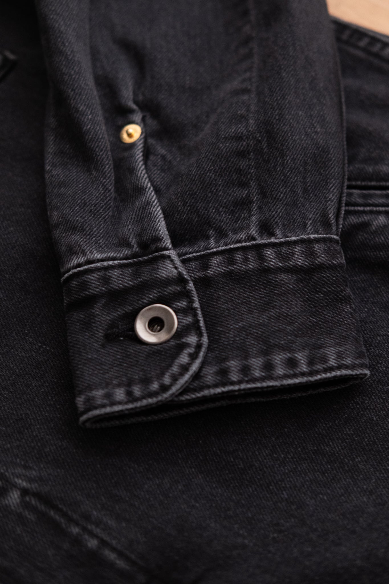 Trucker Shirt 11oz Black Denim - Used Black