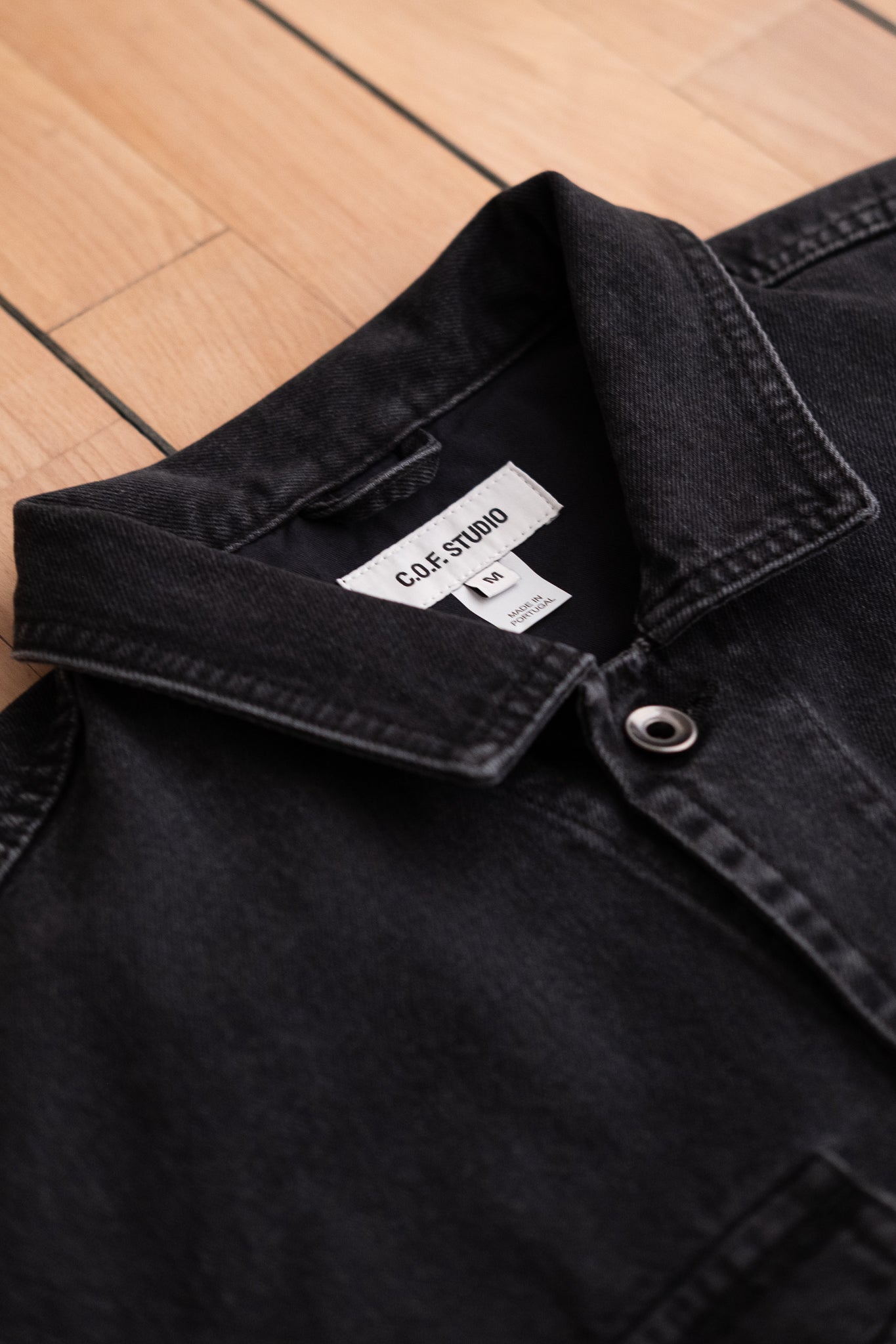 Trucker Shirt 11oz Black Denim - Used Black