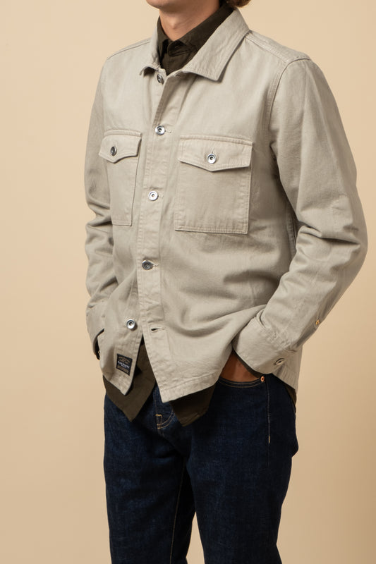 Trucker Shirt 13oz RG Cotton Ecru - Cement