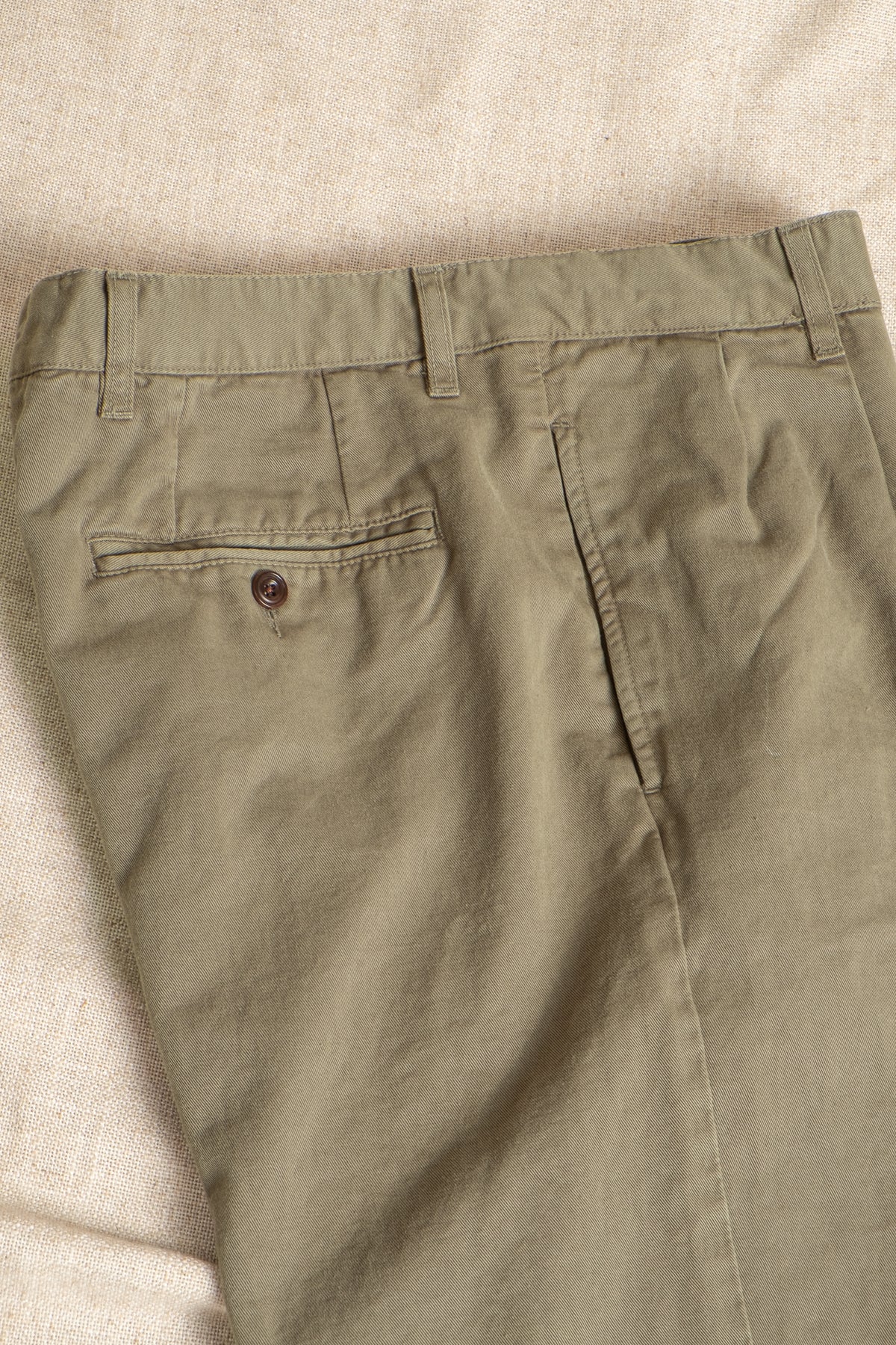 Trunk Double Pleated Chino - Military
