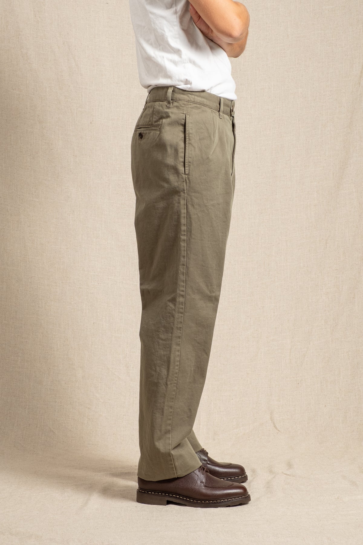 Trunk Double Pleated Chino - Military
