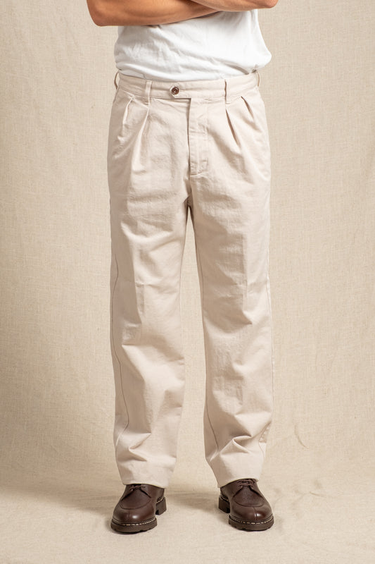 Trunk Double Pleated Chino - Stone