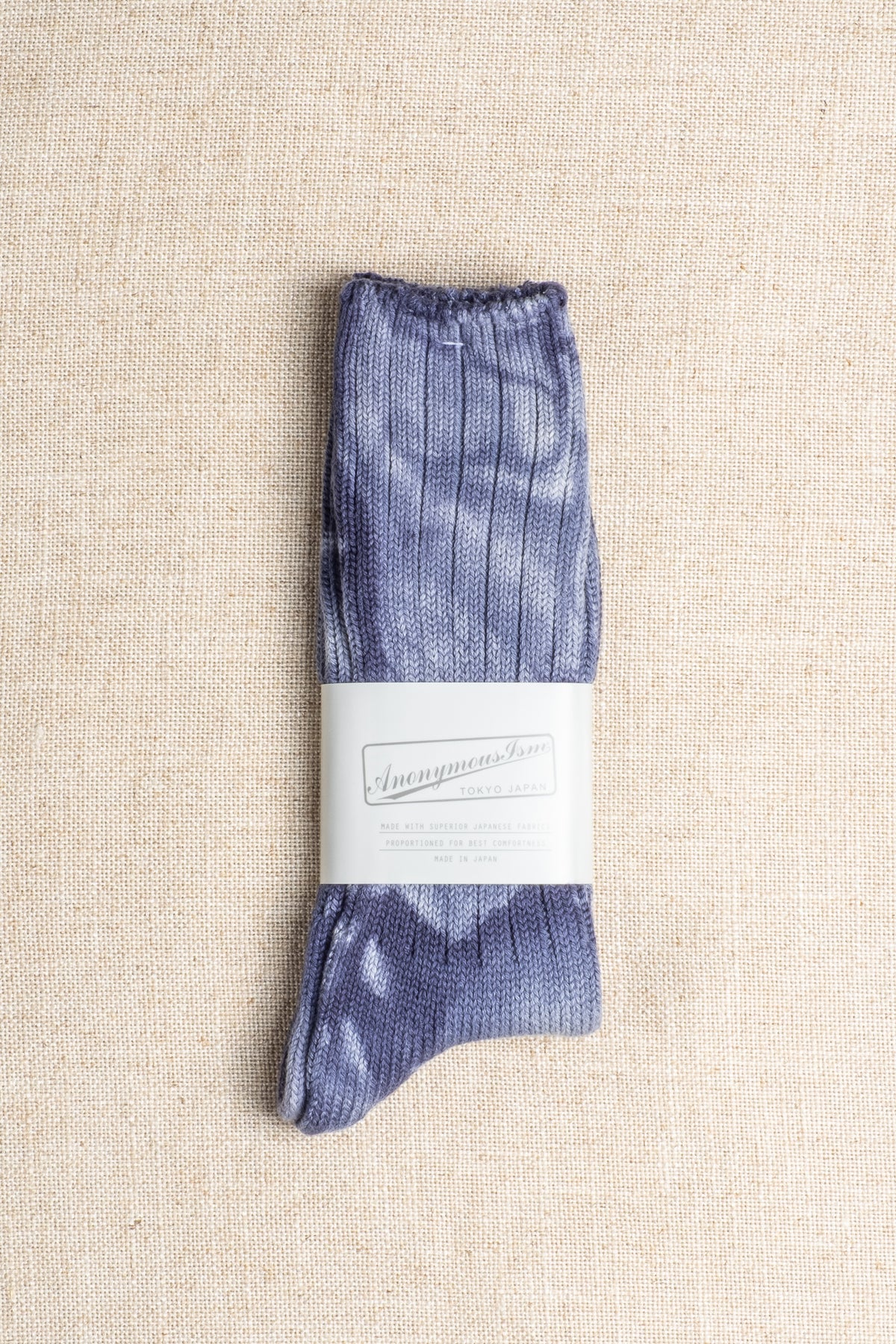 Uneven Dyed Crew - Navy