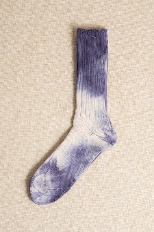 Uneven Dyed Crew - Purple