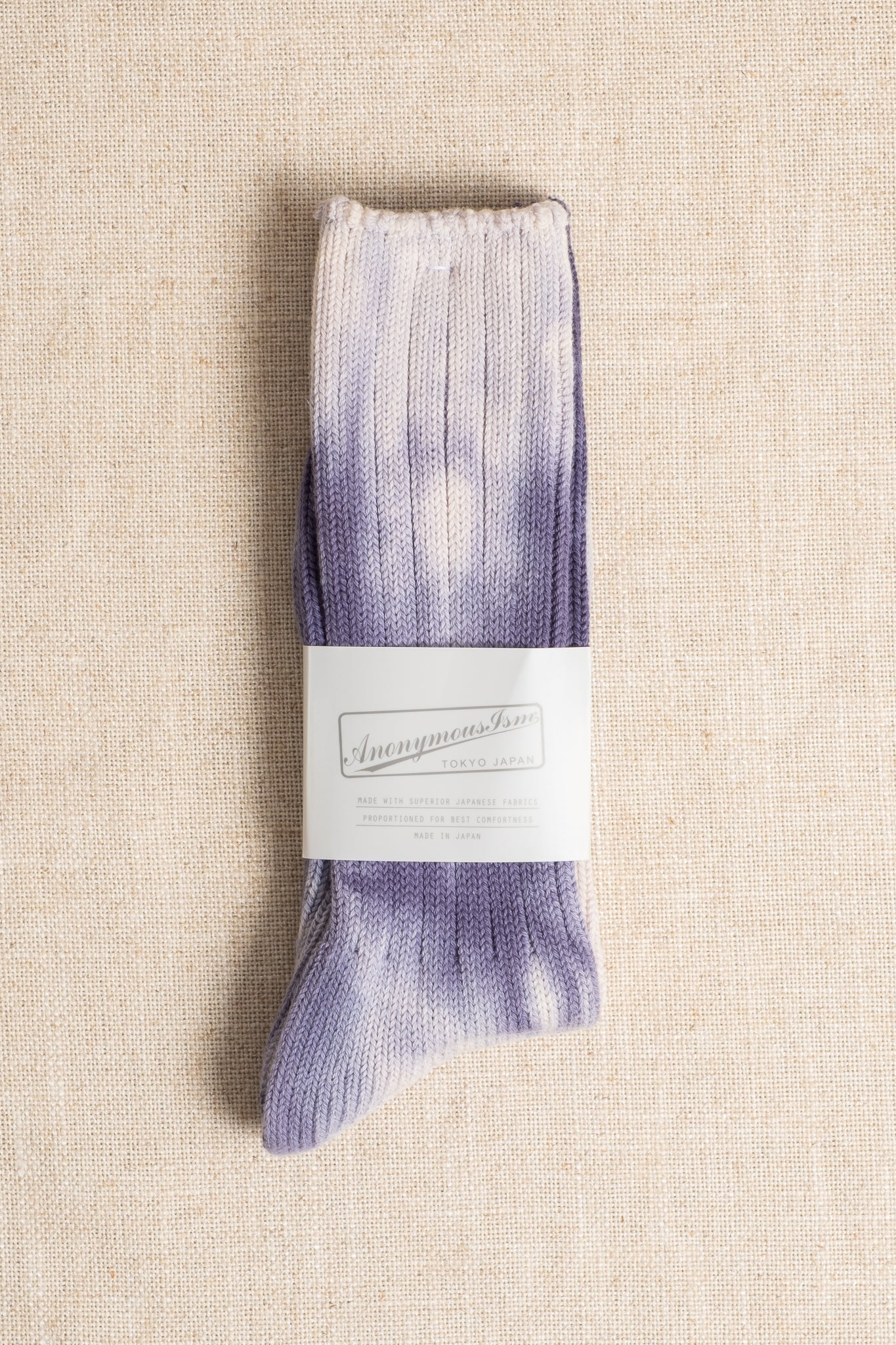 Uneven Dyed Crew - Purple