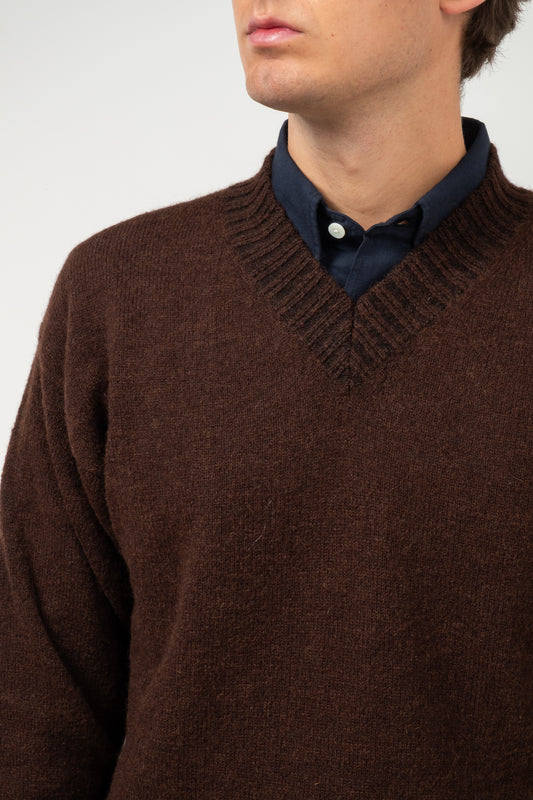 V-Neck Sweater - Marronne