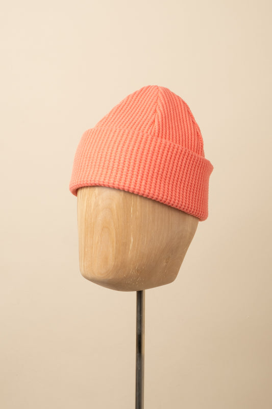 Waffle Knit Cap - Sunrise Pink