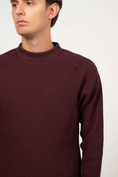 Jackman Waffle Midneck Sweater - Mahogany – Circle of Friends Shop