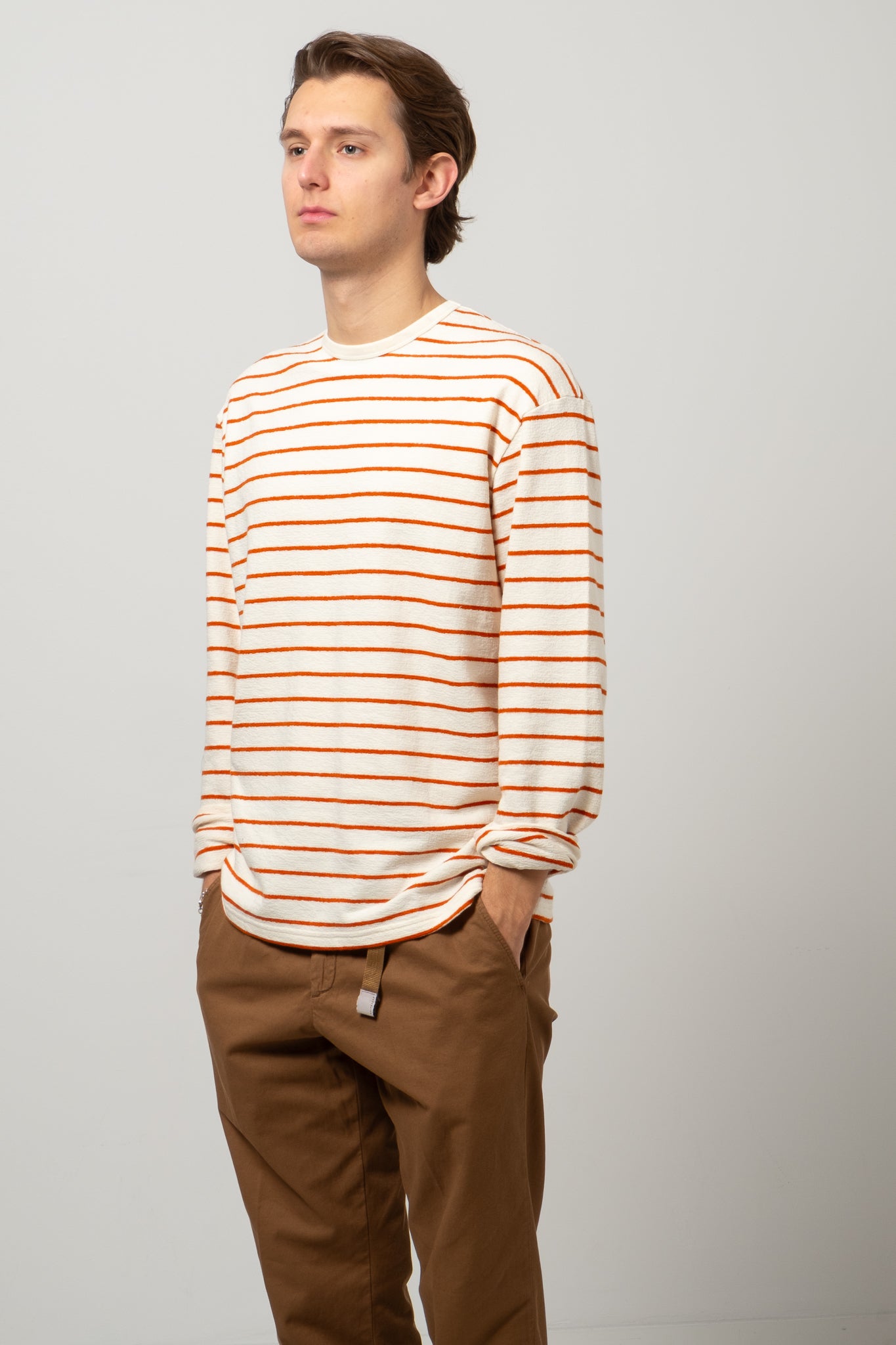 Waternish Long Sleeve - Tangerine stripe