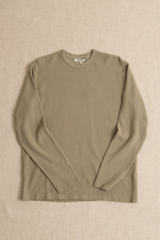 Waternish Long Sleeve Waffle Tee - Sage
