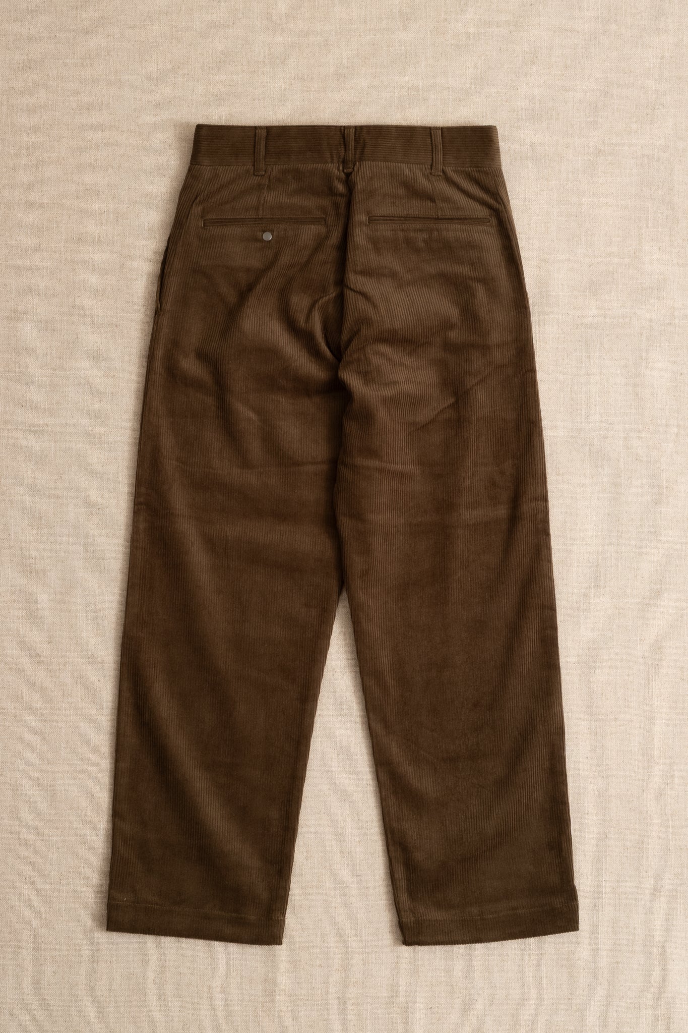 Wide Slacks 8W Corduroy - Olive Green