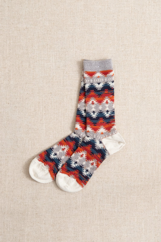 Wigwam Jaquard Crew - Light Grey Melange