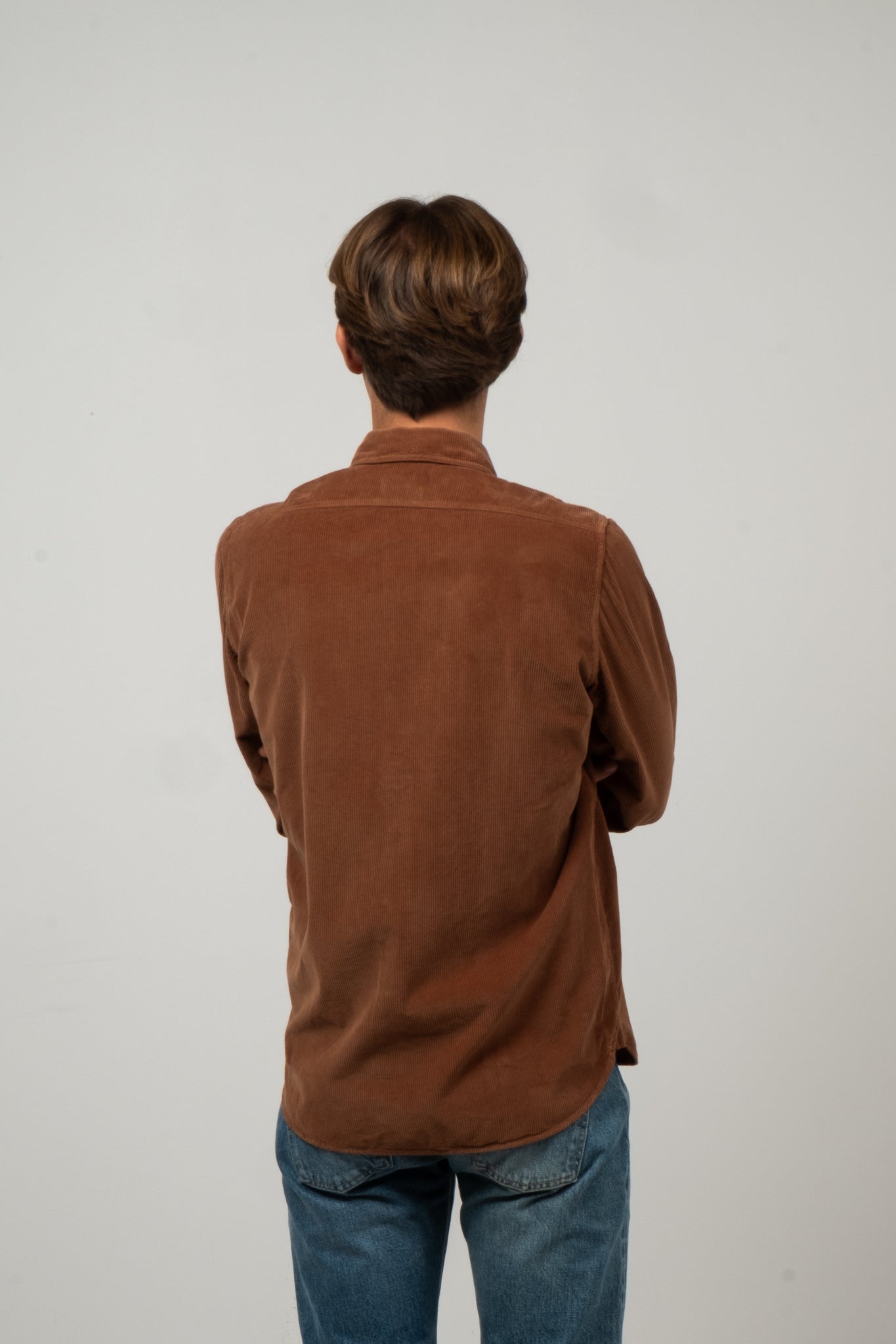 Worker Shirt 11 W Corduroy - Terracotta