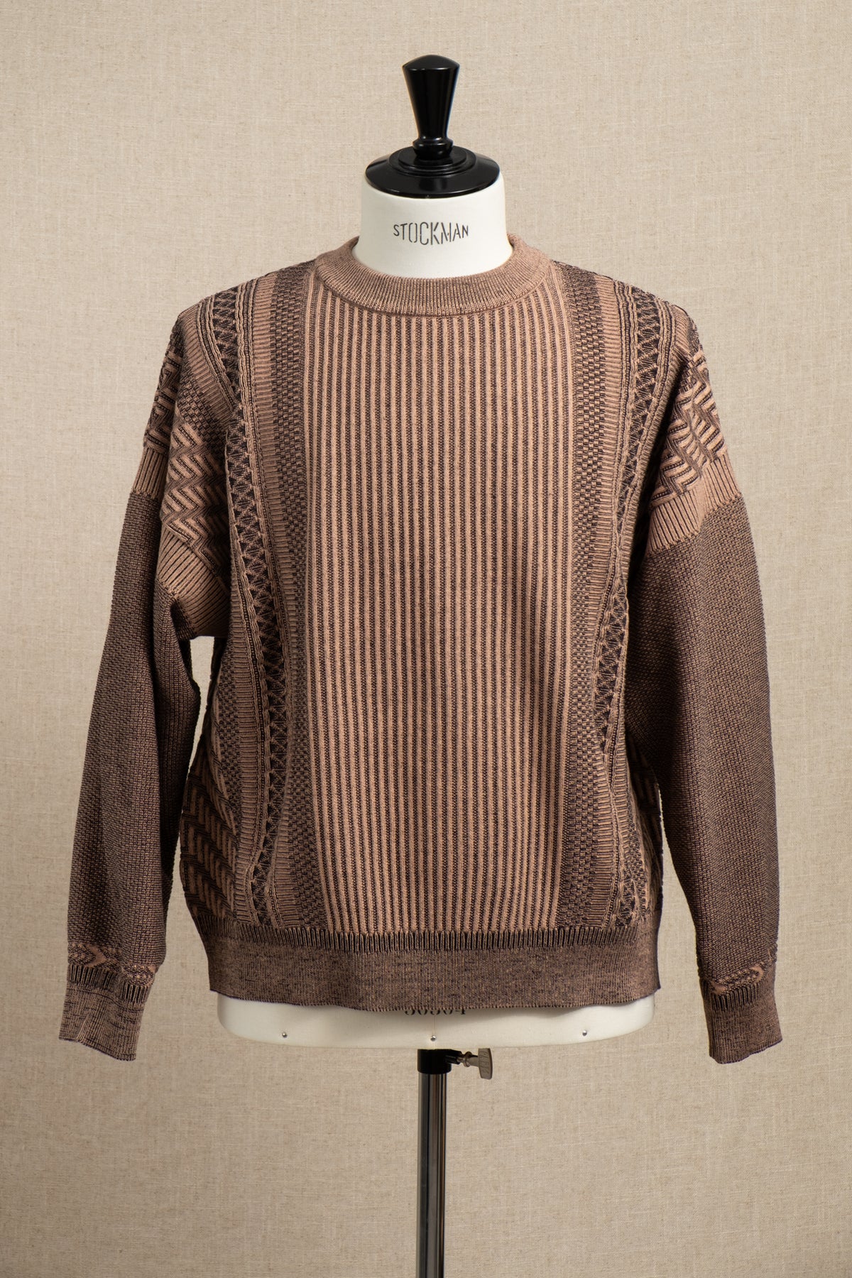 Yukishiro Knit Sweater - Pink x Brown