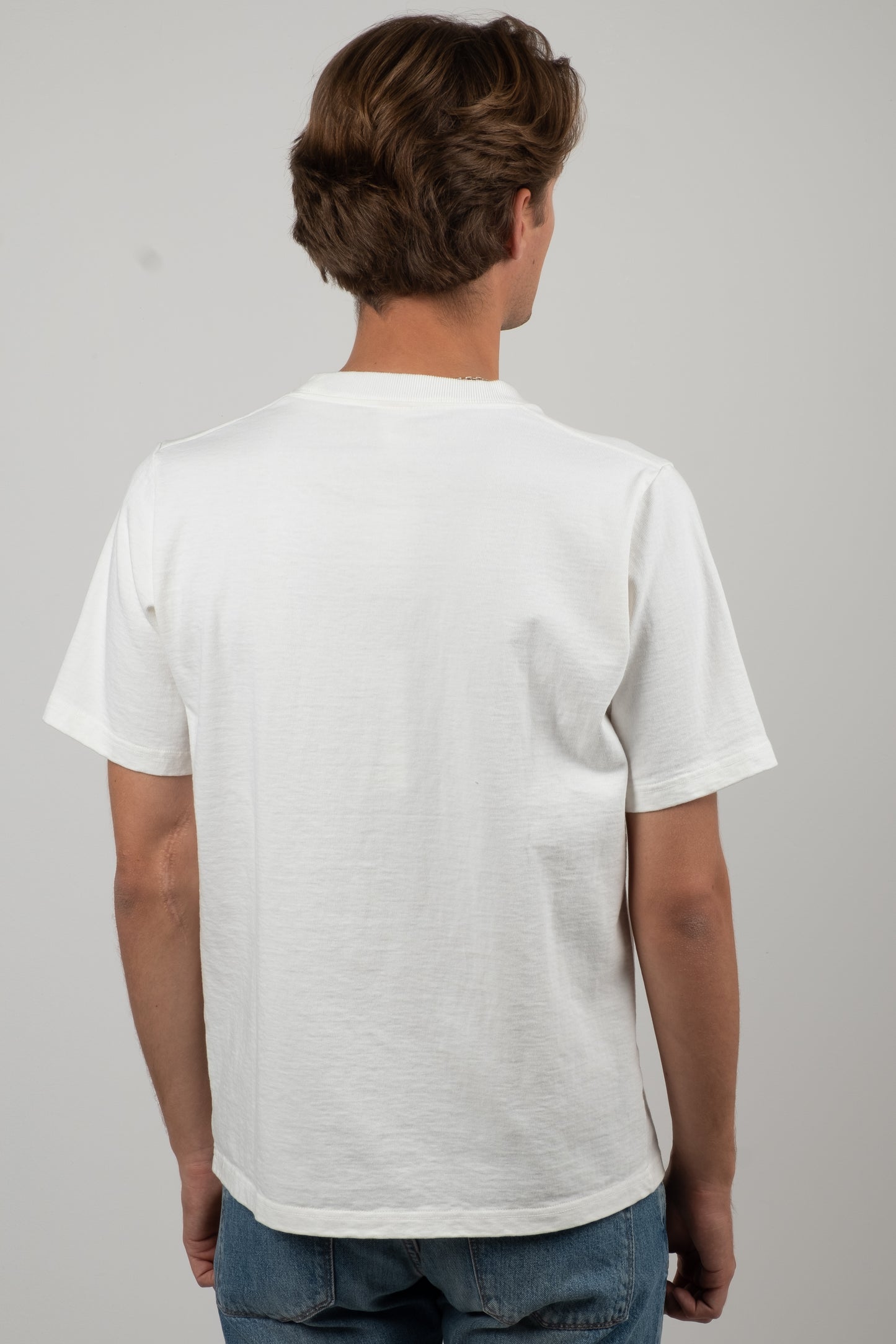 Plain white shirt with pocket sale