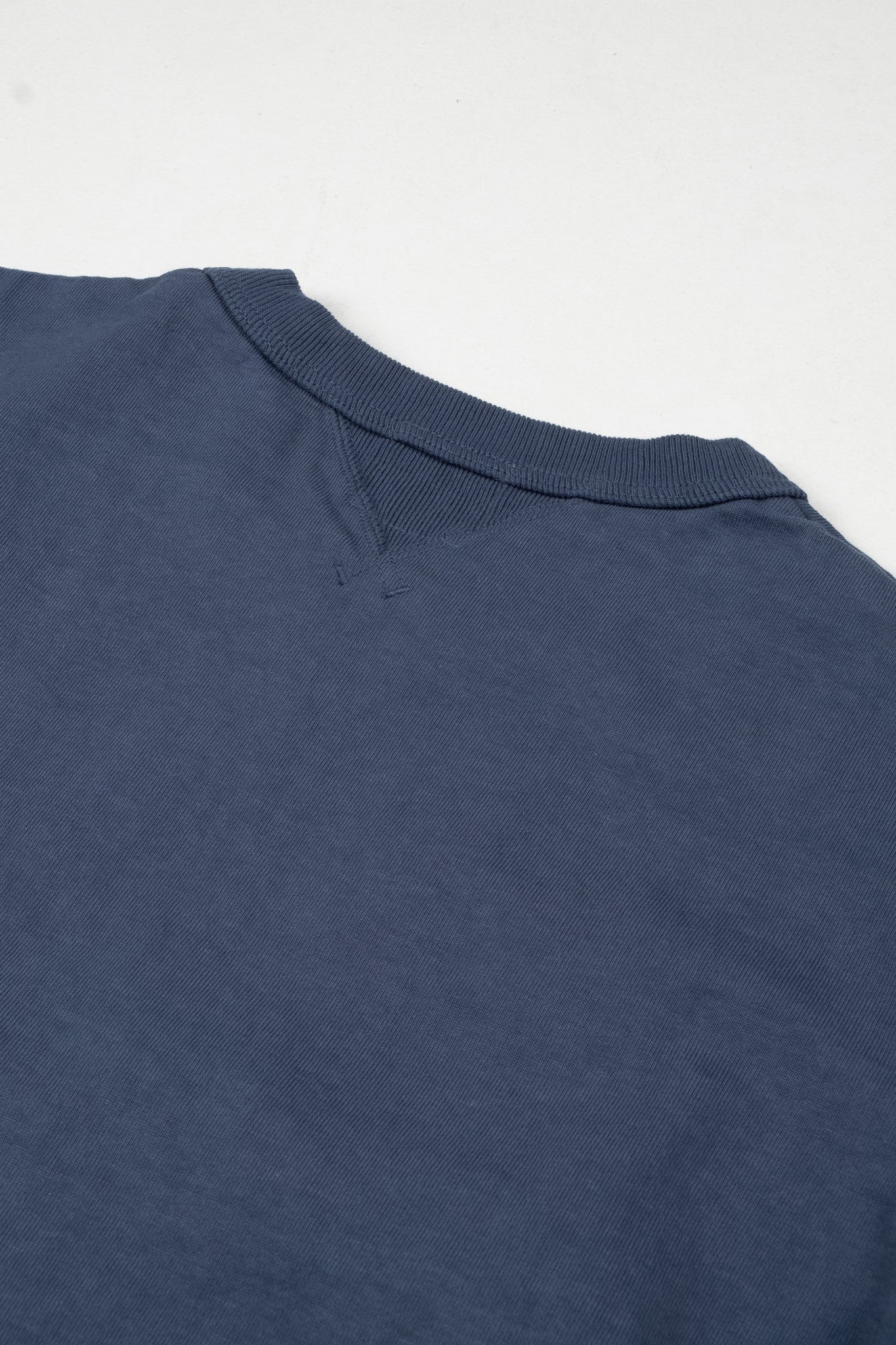 Dotsume Rib T-Shirt - Ash Blue